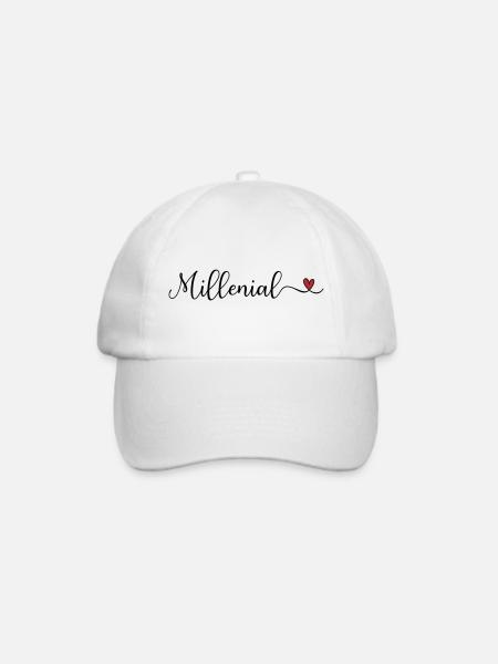 Millenial - Baseballkappe - Weiß/Weiß