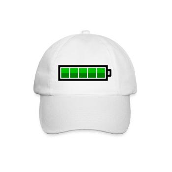 vollem Akku - Baseballkappe - Weiß/Weiß - Vorne