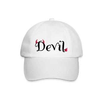 Devil - Baseballkappe - Weiß/Weiß - Vorne