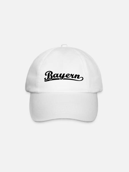 Bayern Schrift Retro - Baseballkappe - Weiß/Weiß