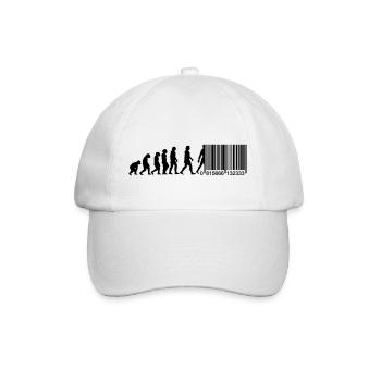 Barcode Evolution - Baseballkappe - Weiß/Weiß - Vorne