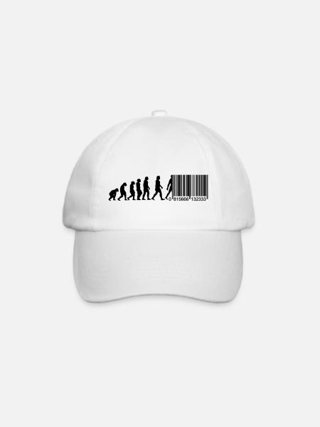 Barcode Evolution - Baseballkappe - Weiß/Weiß