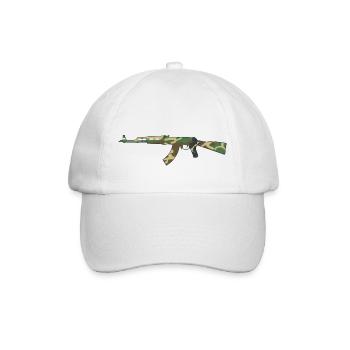 AK47 Camouflage - Baseballkappe - Weiß/Weiß - Vorne