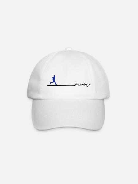 love running - Baseballkappe - Weiß/Weiß