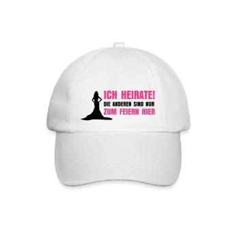 ICH HEIRATE - Baseballkappe - Weiß/Weiß - Vorne