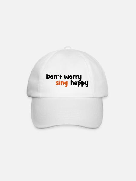 singen - Baseballkappe - Weiß/Weiß