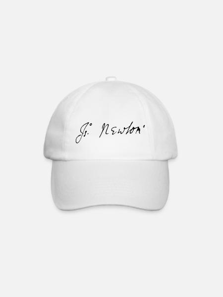 Isaac Newton signature - Baseballkappe - Weiß/Weiß