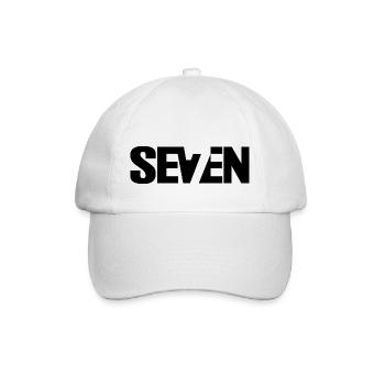 sieben - Baseballkappe - Weiß/Weiß - Vorne
