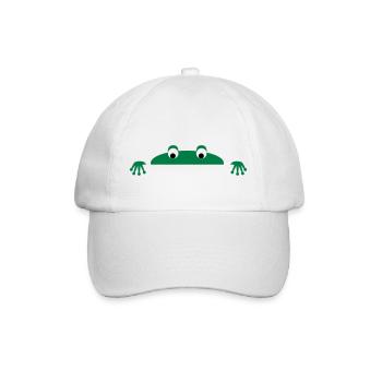 Frog face - Baseballkappe - Weiß/Weiß - Vorne