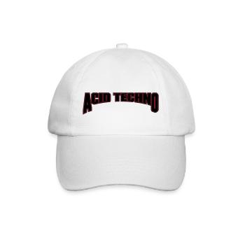 Acid Techno - Baseballkappe - Weiß/Weiß - Vorne