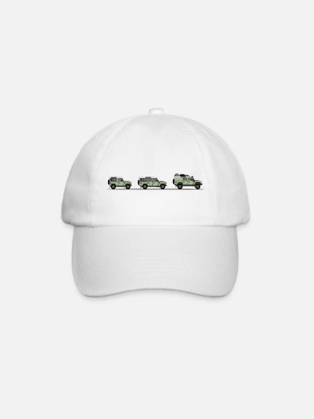 Defender - 90, 110 und Offroad - Baseballkappe - Weiß/Weiß