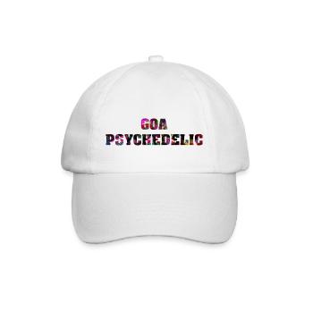 Goa psychedelic - Baseballkappe - Weiß/Weiß - Vorne