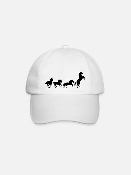 Unterhaltung Pferd Pferde horse5 - Baseballkappe - Weiß/Weiß
