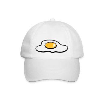 Ein Spiegelei - Baseballkappe - Weiß/Weiß - Vorne