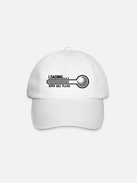 Golfball Super Laden Spieler1 - Baseballkappe - Weiß/Weiß