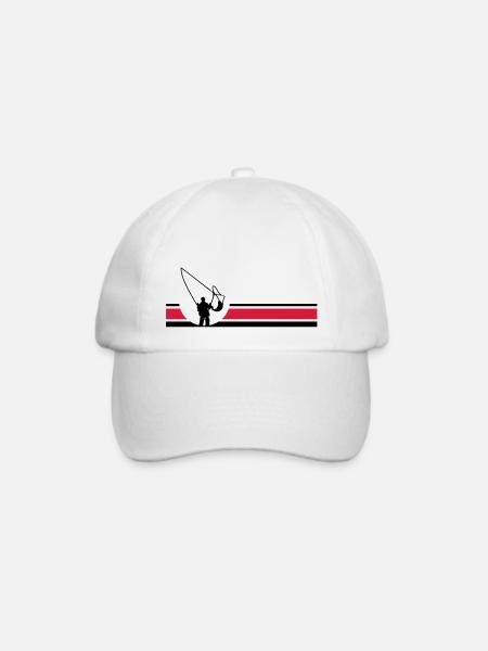 Fliegenfischen - Baseballkappe - Weiß/Weiß