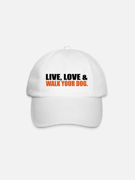 Hund - Baseballkappe - Weiß/Weiß