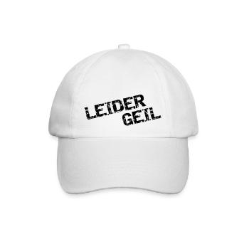leider geil - Baseballkappe - Weiß/Weiß - Vorne