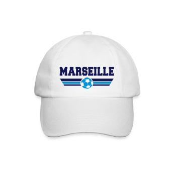 Marseille Fußball - Baseballkappe - Weiß/Weiß - Vorne