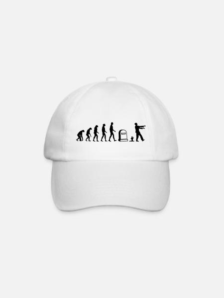 zombie evolution - Halloween - Kostüm - - Baseballkappe - Weiß/Weiß