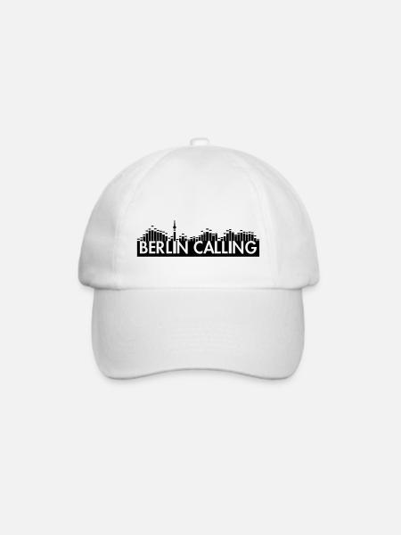 Berlin Calling Shirts - Baseballkappe - Weiß/Weiß