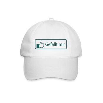 Gefällt mir - Baseballkappe - Weiß/Weiß - Vorne