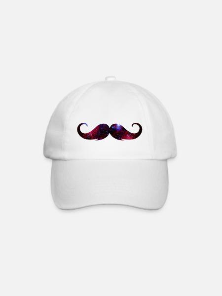 moustache universe - Baseballkappe - Weiß/Weiß