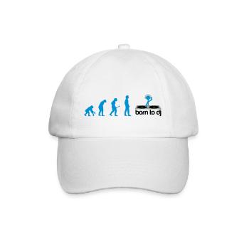 DJ Evolution - Born to DJ - Baseballkappe - Weiß/Weiß - Vorne