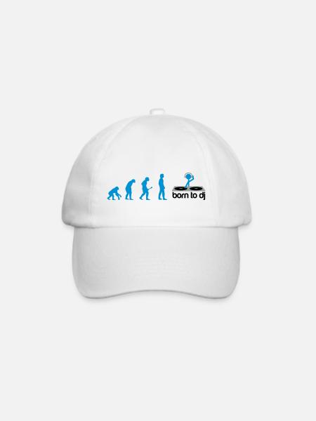 DJ Evolution - Born to DJ - Baseballkappe - Weiß/Weiß