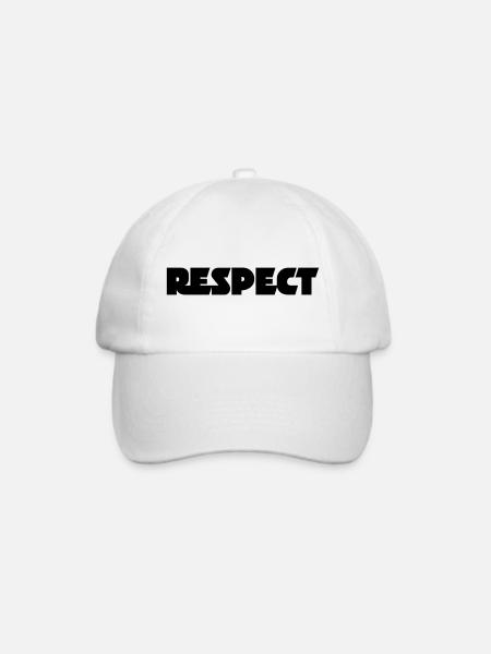 respect - Baseballkappe - Weiß/Weiß