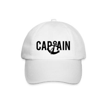 Captain Anchor Logo - Baseballkappe - Weiß/Weiß - Vorne
