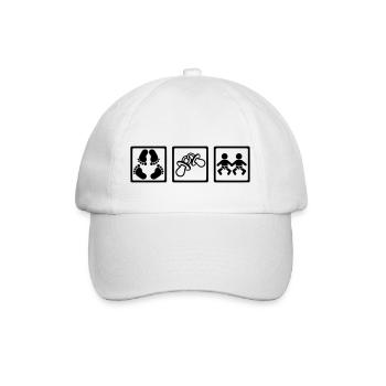 Zwillinge - Baseballkappe - Weiß/Weiß - Vorne