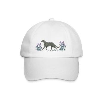 Deerhound und Disteln - Baseballkappe - Weiß/Weiß - Vorne