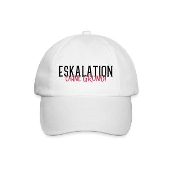 eskalation ohne grund - Baseballkappe - Weiß/Weiß - Vorne