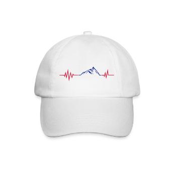 mountain pulse - Baseballkappe - Weiß/Weiß - Vorne