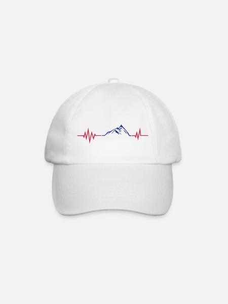 mountain pulse - Baseballkappe - Weiß/Weiß