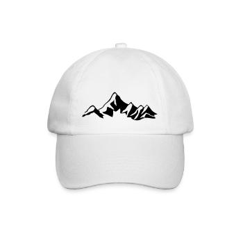 Berg, Berge - Baseballkappe - Weiß/Weiß - Vorne