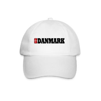 Dänemark - Baseballkappe - Weiß/Weiß - Vorne