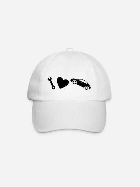 Car Auto - Baseballkappe - Weiß/Weiß