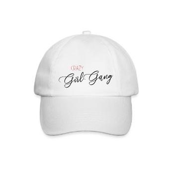 Crazy Girl Gang - Baseballkappe - Weiß/Weiß - Vorne