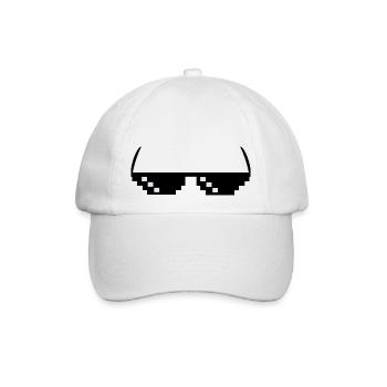 Sonnenbrille Meme Pixel - Baseballkappe - Weiß/Weiß - Vorne