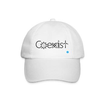 Coexist Solar & Kernkraft & Wasserkraft Windkraft - Baseballkappe - Weiß/Weiß - Vorne