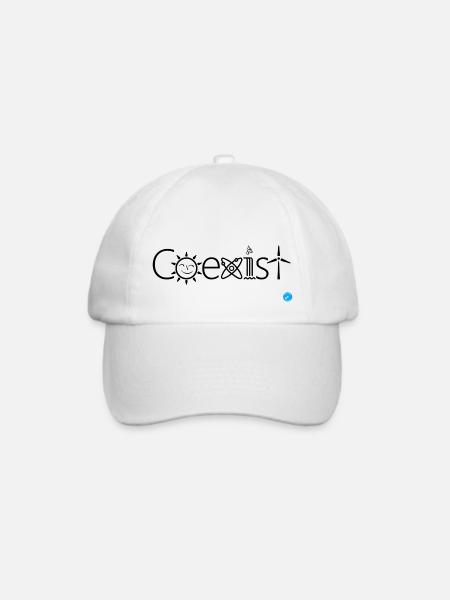 Coexist Solar & Kernkraft & Wasserkraft Windkraft - Baseballkappe - Weiß/Weiß