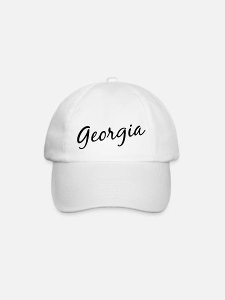 Georgien - Baseballkappe - Weiß/Weiß