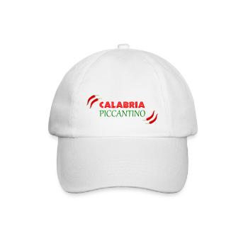Kalabrien Piccantino, Chilischote, Geschenkidee - Baseballkappe - Weiß/Weiß - Vorne