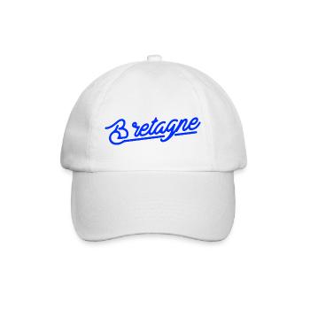 Bretagne - handwritten typography - Baseballkappe - Weiß/Weiß - Vorne