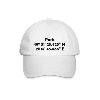 Paris - Baseballkappe - Weiß/Weiß - Vorne