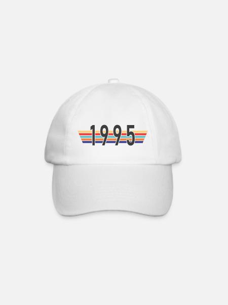 Jahr 1995 - Baseballkappe - Weiß/Weiß