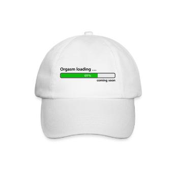 Orgasm loading … coming soon Sex lüstern Höhepunkt - Baseballkappe - Weiß/Weiß - Vorne