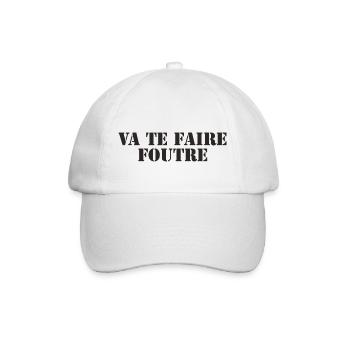 Französischer Spruch französische Sprache - Baseballkappe - Weiß/Weiß - Vorne